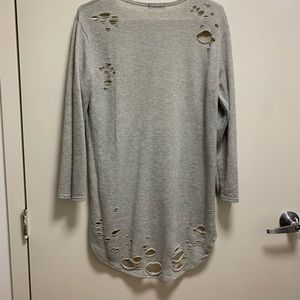 Gray distressed dress